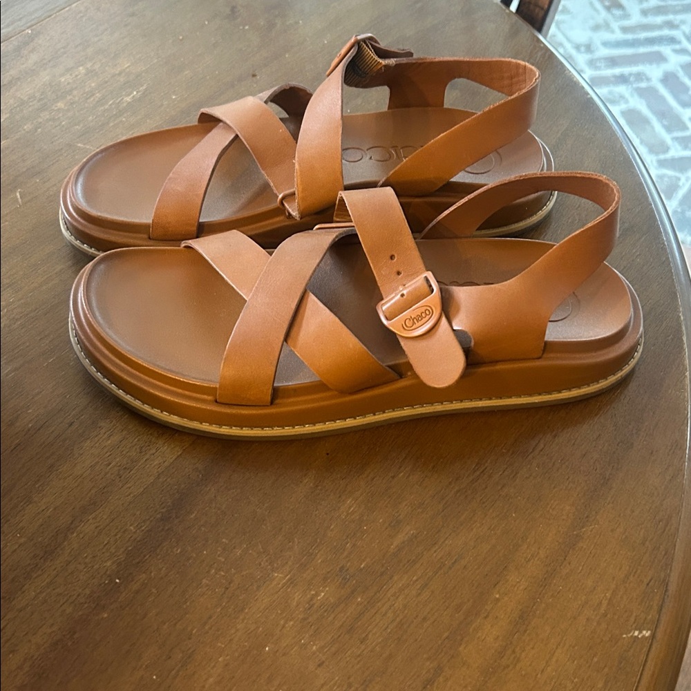 Chaco Townes cashew  Brown Leather Sandals - Picture 3 of 7